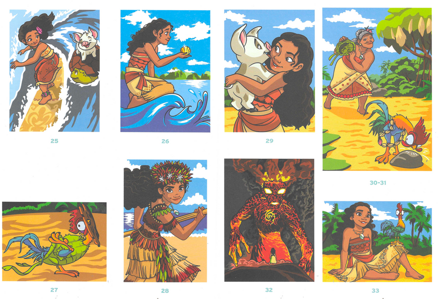 Розмальовка за номерами Coloriages mysteres Vaiana 77 фото