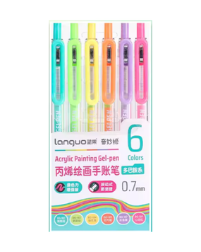 Акрилові ручки 6 кольорів Languo Dopamine Series 189 фото