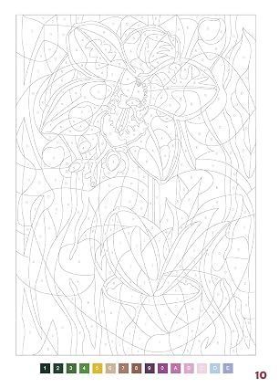 Розмальовка за номерами Coloriages myst&egrave;res Fleurs 344 фото