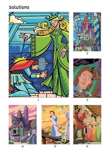 Розмальовка за номерами Coloriages mysteres La Belle et la B&ecirc;te 78 фото