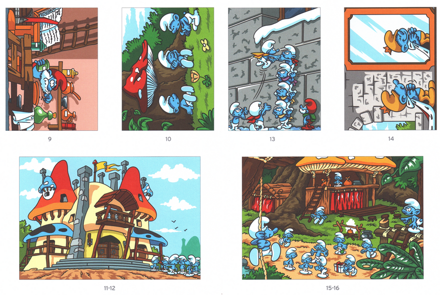 Розмальовка за номерами Coloriages mysteres Schtroumpfs: Tome 2 79 фото