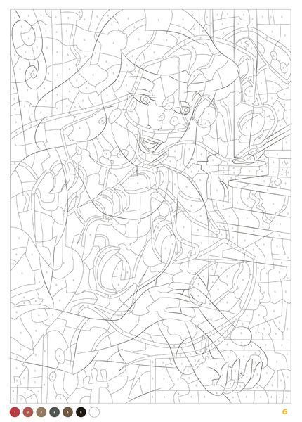 Розмальовка за номерами Coloriages myst&egrave;res Portraits PL 32 фото