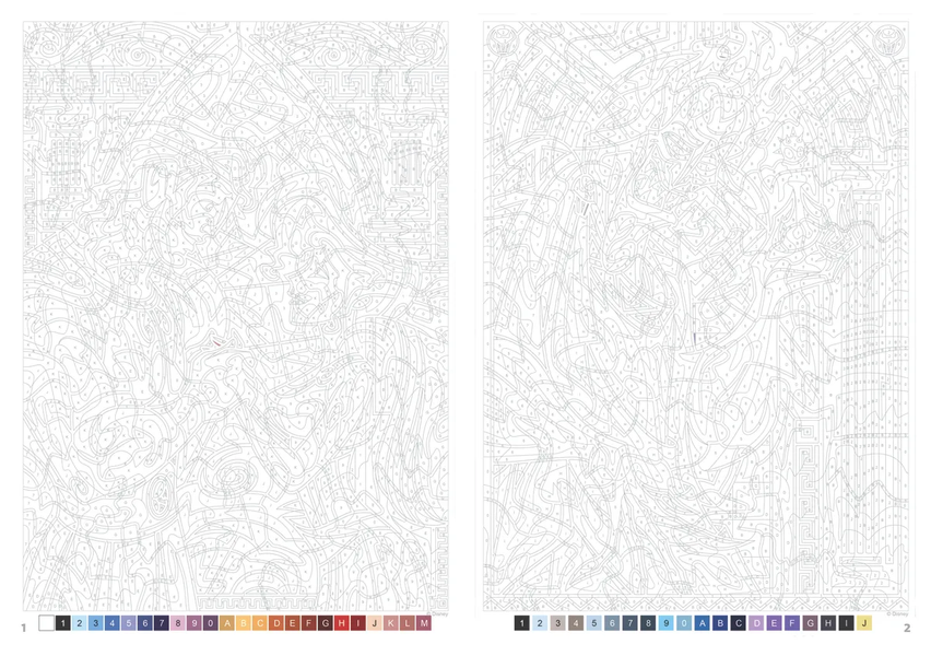 Розмальовка за номерами Coloriages myst&egrave;res Witraże PL 82 фото