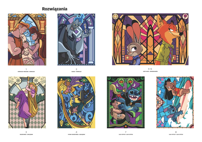 Розмальовка за номерами Coloriages myst&egrave;res Witraże PL 82 фото