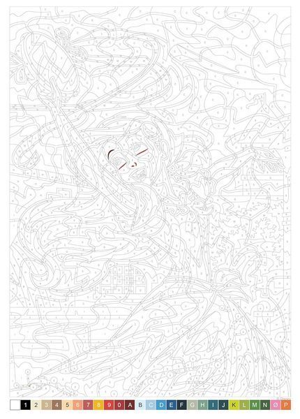 Розмальовка за номерами Coloriages myst&egrave;res La Petite Sir&egrave;ne 335 фото