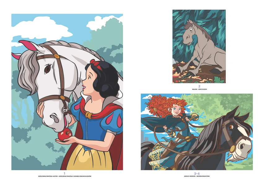 Розмальовка за номерами Coloriages myst&egrave;res Chevaux / Польське видання 83 фото