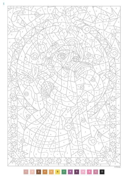 Розмальовка за номерами Coloriages myst&egrave;res Vitraux 336 фото