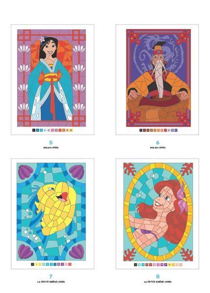 Розмальовка за номерами Coloriages myst&egrave;res Vitraux 336 фото