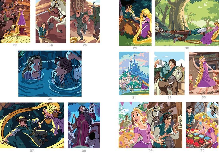 Розмальовка Hachette за номерами Coloriages mysteres Raiponce 181 фото
