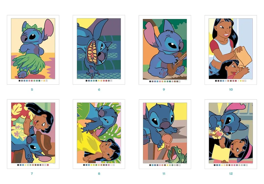 Розмальовка за номерами Coloriages mysteres 100% Stitch PL 279 фото