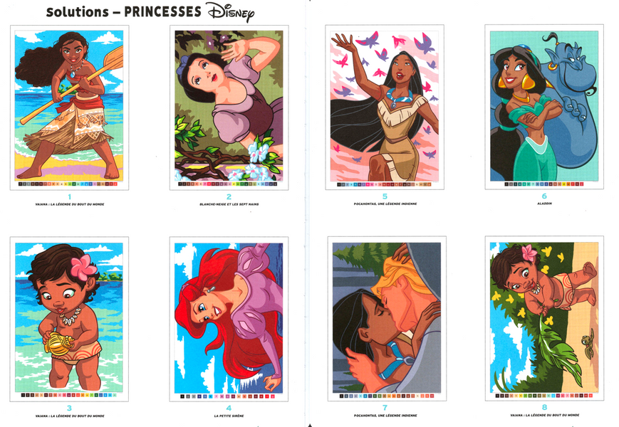 Творчий набір: розмальовка за номерами Coloriages Myst&egrave;res Princesses та 120 акрилові маркери Guangna 231 фото