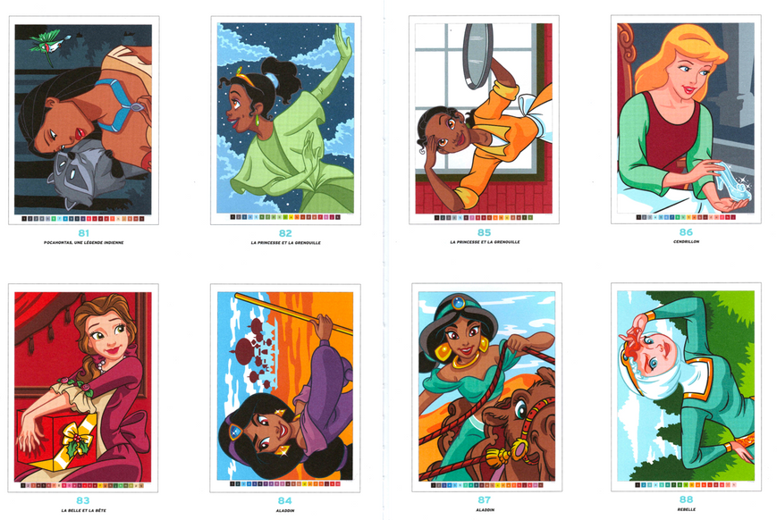 Творчий набір: розмальовка за номерами Coloriages Myst&egrave;res Princesses та 120 акрилові маркери Guangna 231 фото