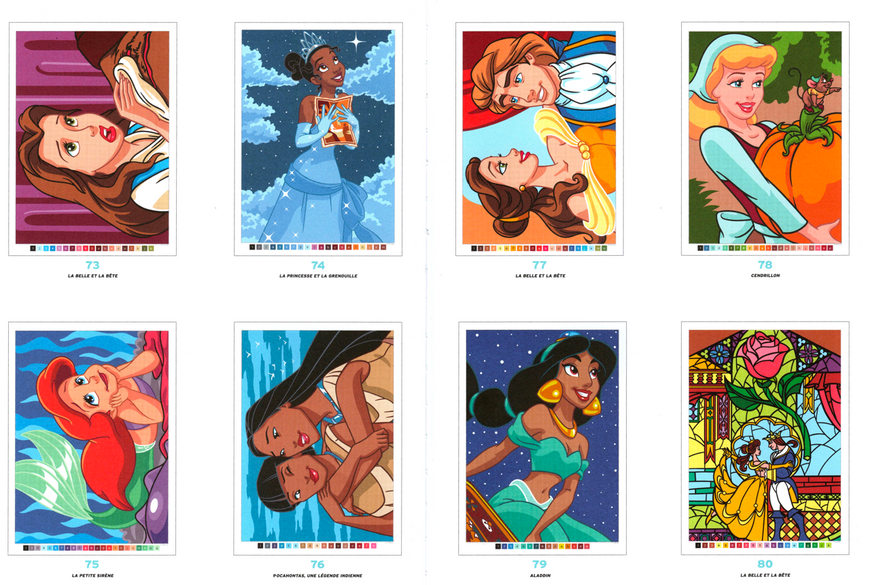 Творчий набір: розмальовка за номерами Coloriages Myst&egrave;res Princesses та 120 акрилові маркери Guangna 231 фото