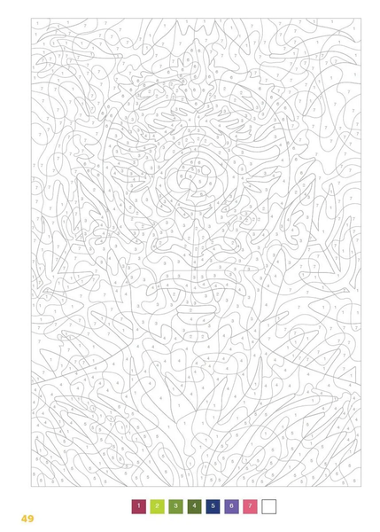 Розмальовка за номерами Coloriages myst&egrave;res Загадкові створіння PL 86 фото