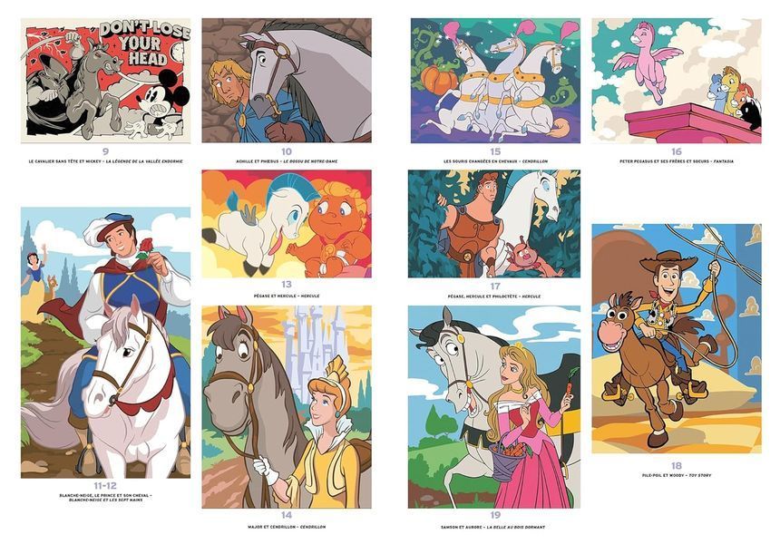 Розмальовка за номерами Coloriages myst&egrave;res Chevaux 36 фото