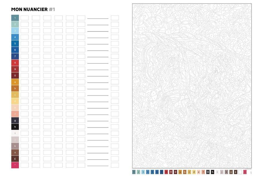 Розмальовка за номерами Coloriages myst&egrave;res Chevaux 36 фото