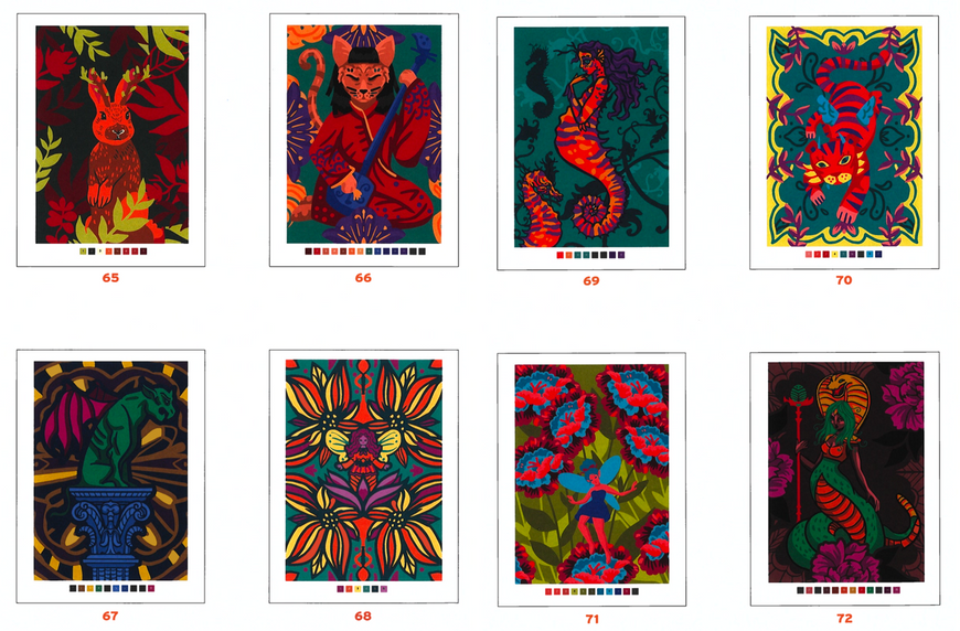 Розмальовка за номерами Coloriages myst&egrave;res Загадкові створіння PL 86 фото