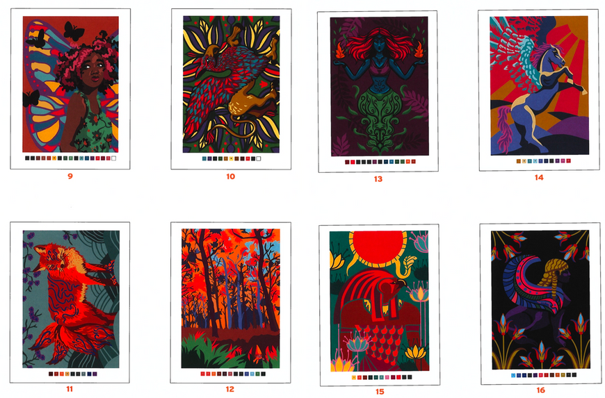 Розмальовка за номерами Coloriages myst&egrave;res Загадкові створіння PL 86 фото