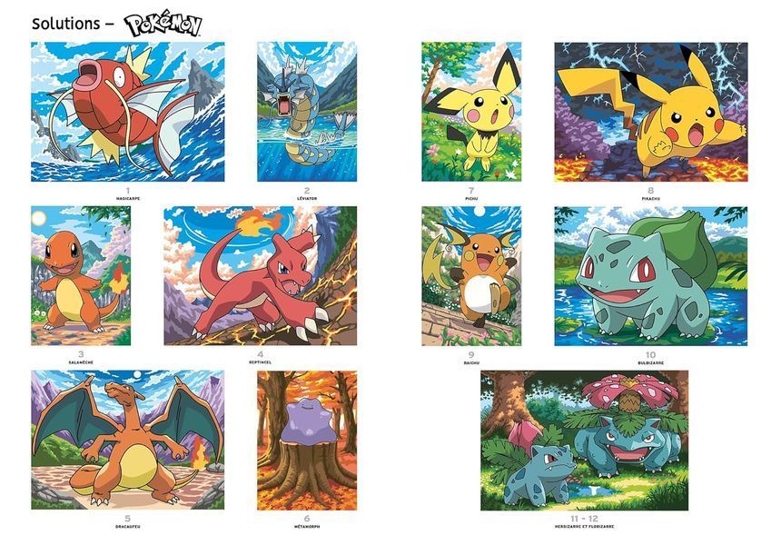 Розмальовка за номерами Coloriages mysteres Pok&eacute;mon 87 фото