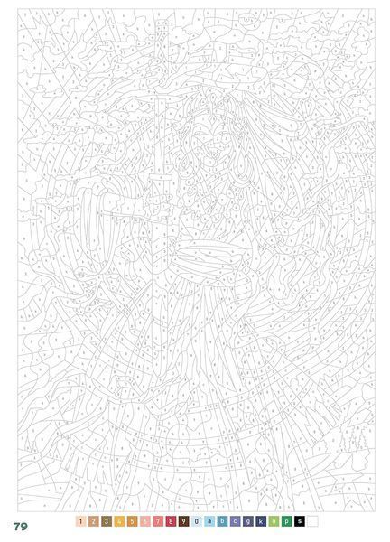 Розмальовка за номерами Coloriages myst&egrave;res - Mythes du monde 348 фото