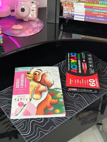 Творчий набір: розмальовка за номерами Coloriages myst&egrave;res Trompe l'oeil Babies та 60 акрилових маркерів Guangna 256 фото