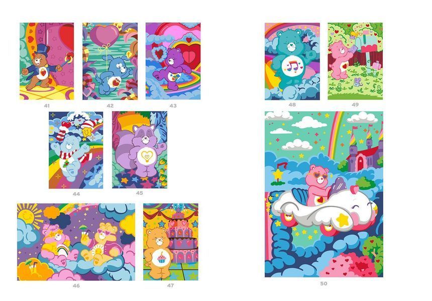 Розмальовка за номерами Coloriages myst&egrave;res Bisounours 349 фото